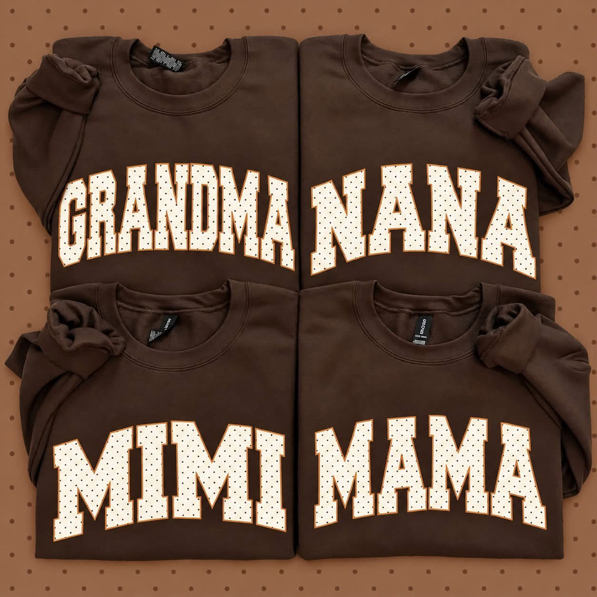 Custom Brown Polka Dot Sweatshirt