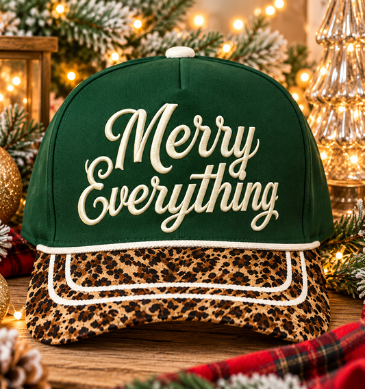 Merry Everything Leopard Hat