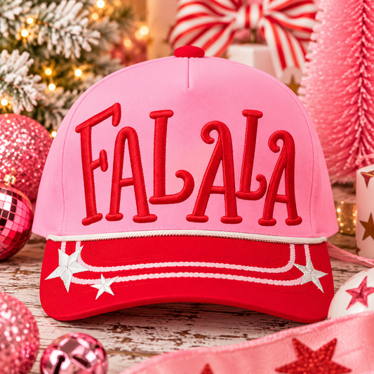 FALALA Pink & Red Star Hat