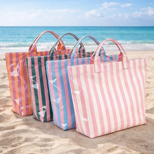 Waterproof Striped Beach Bag *PRE ORDER*