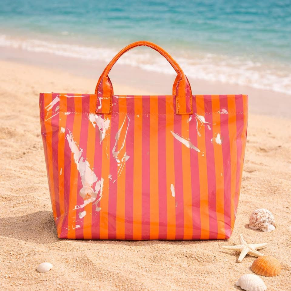Waterproof Striped Beach Bag *PRE ORDER*