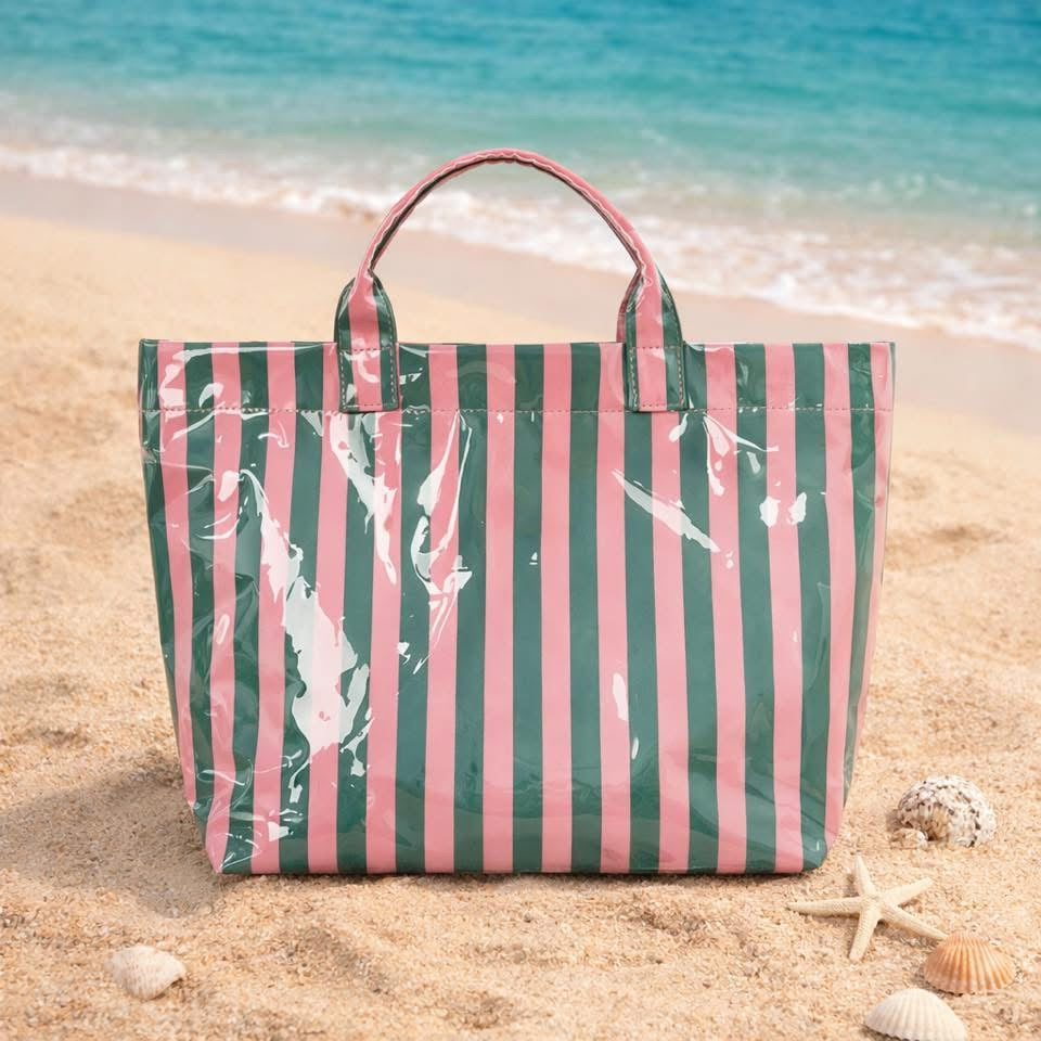 Waterproof Striped Beach Bag *PRE ORDER*