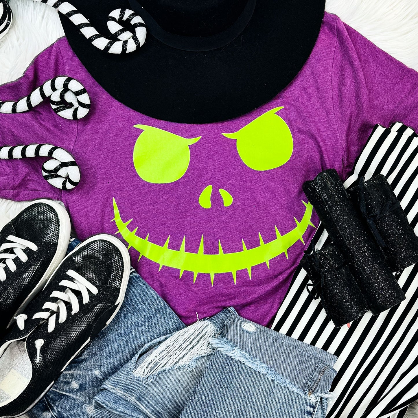 Jack Glow In The Dark Heather Magenta  Tee