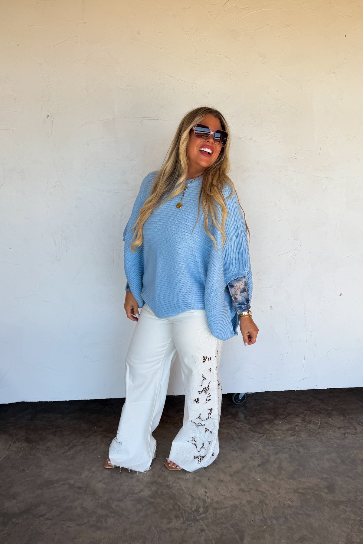 PREORDER- SUMMER FLORAL CHARM WIDE LEG JEAN