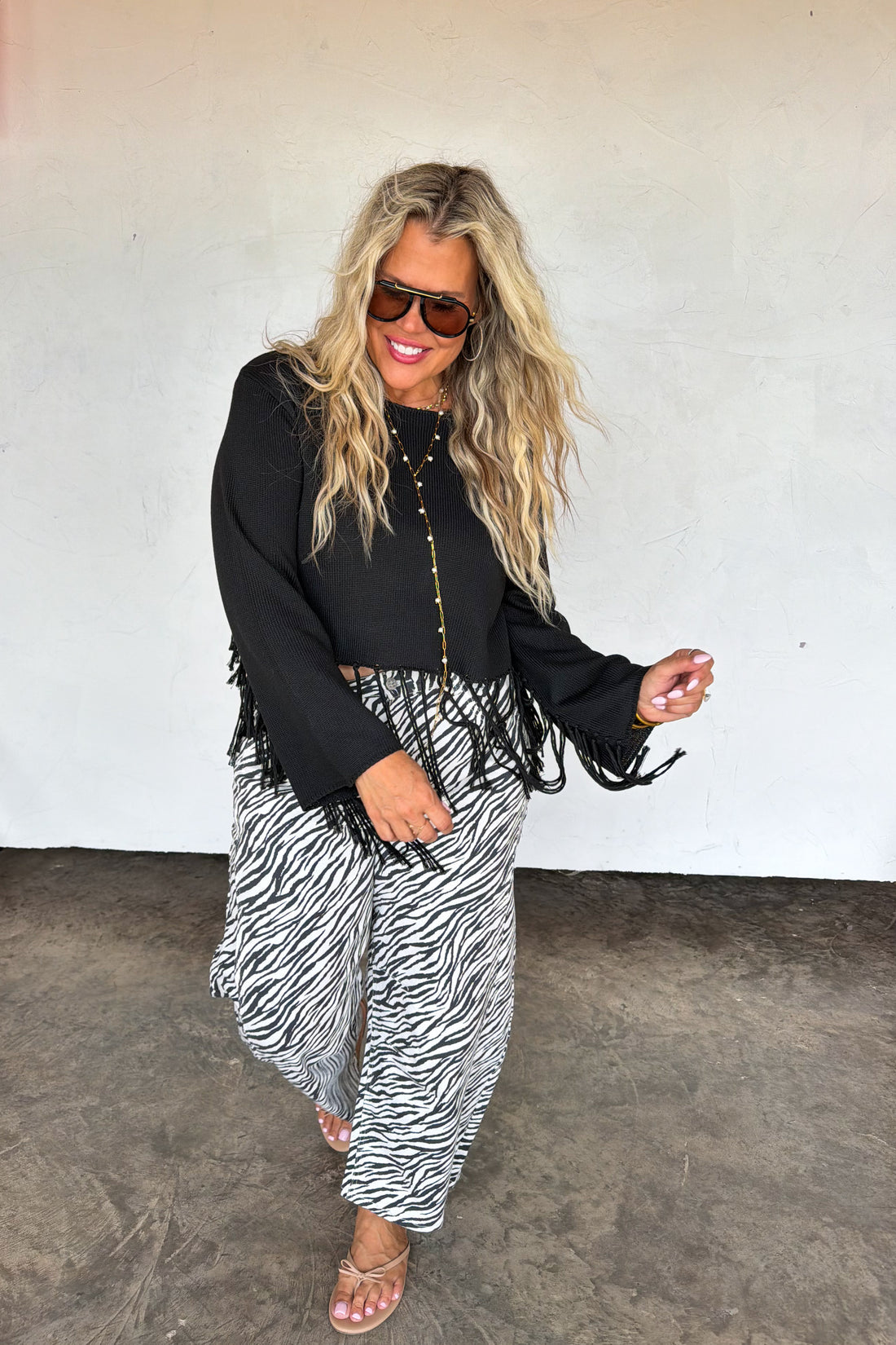 PREORDER- ZEBRA BEX BARREL JEANS