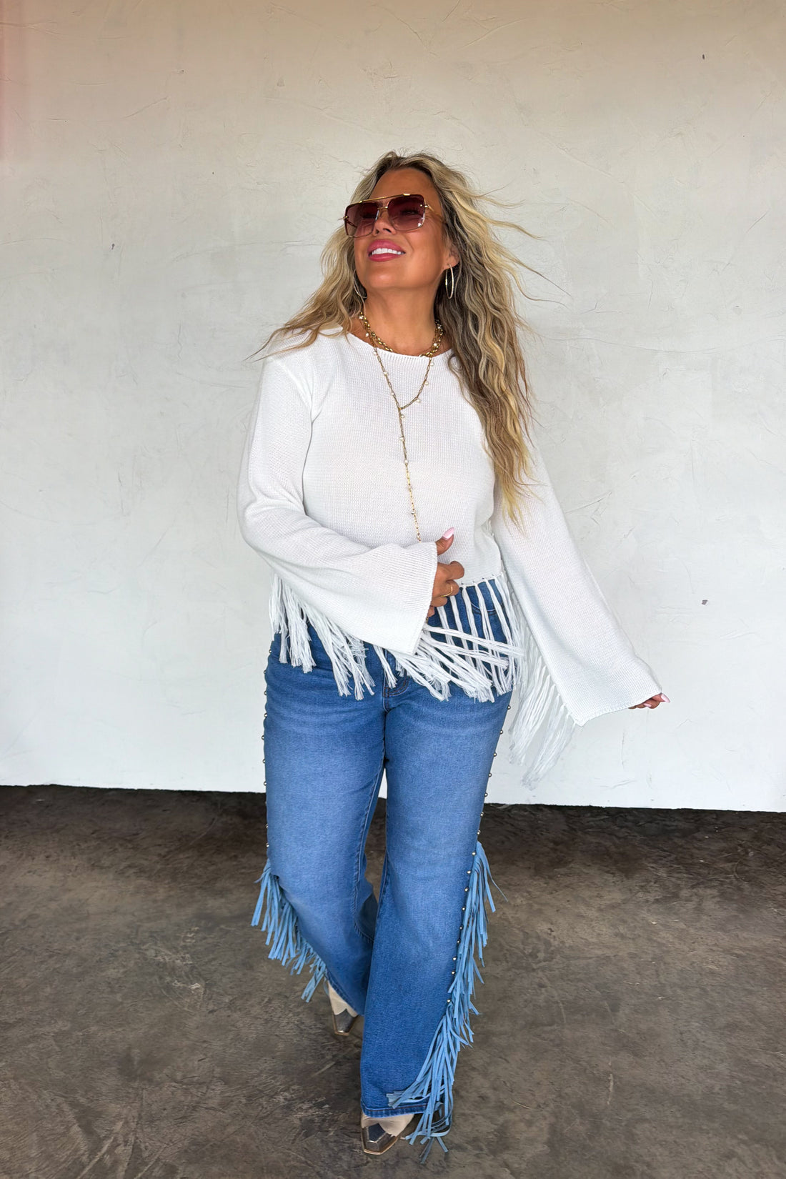 PREORDER- ON THE FRINGE FLARE JEANS