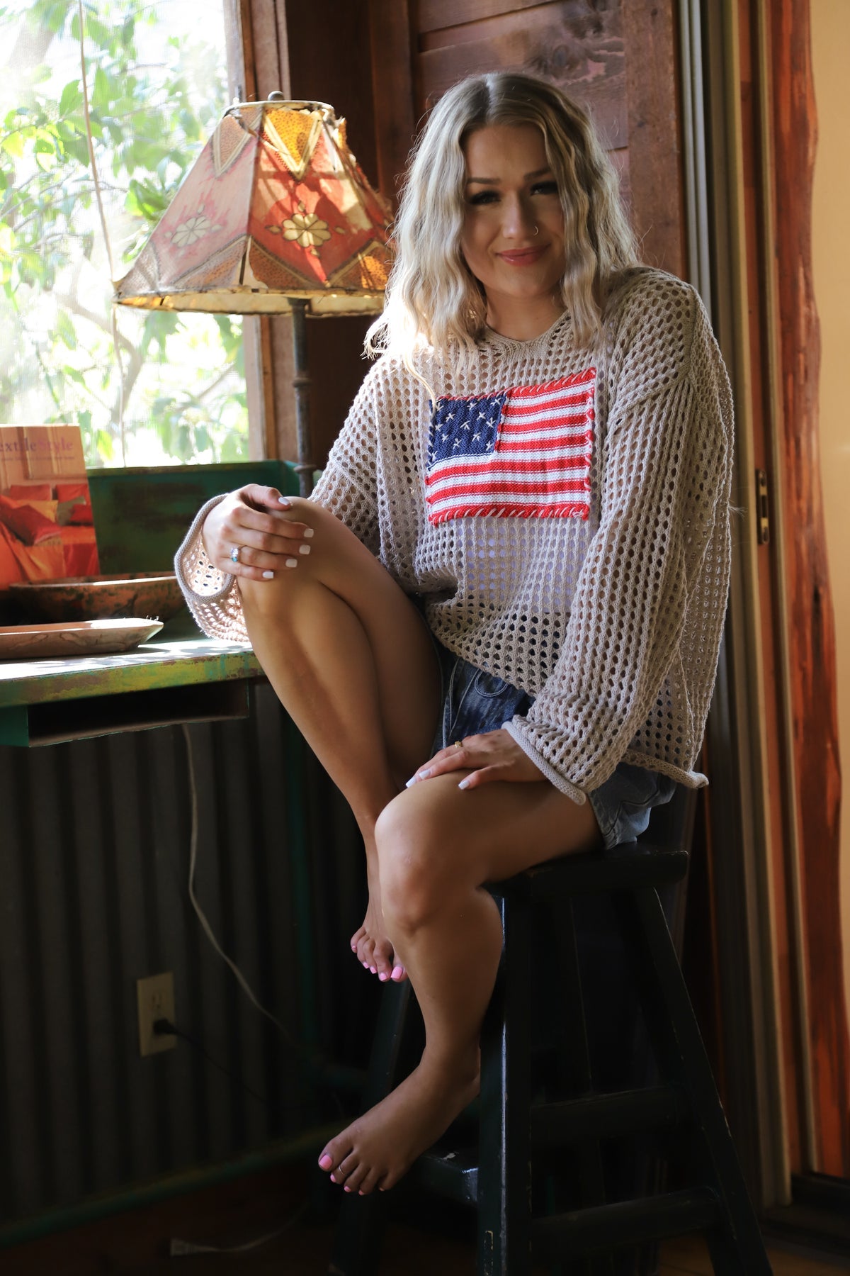 PREORDER- FREEDOM FLAG PATCH PULLOVER