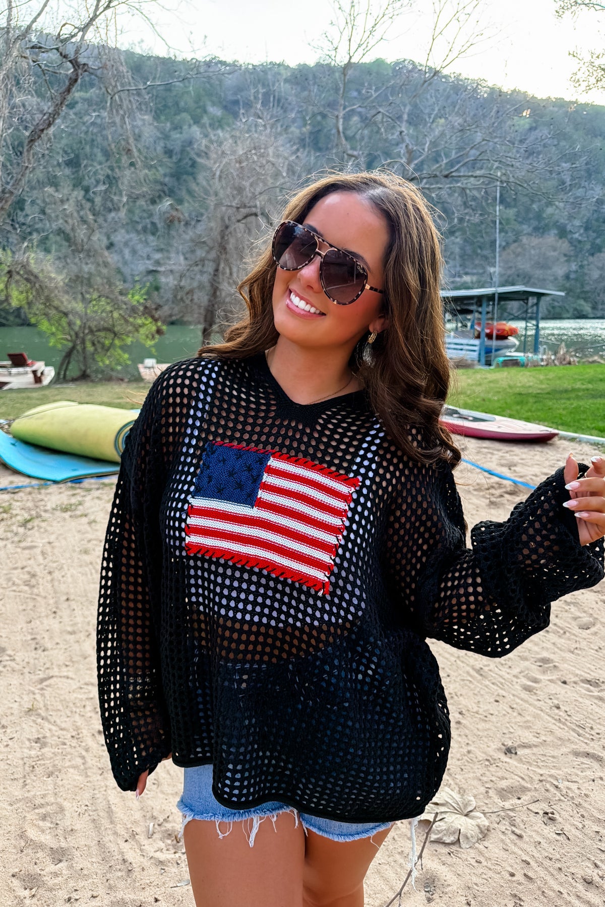 PREORDER- FREEDOM FLAG PATCH PULLOVER