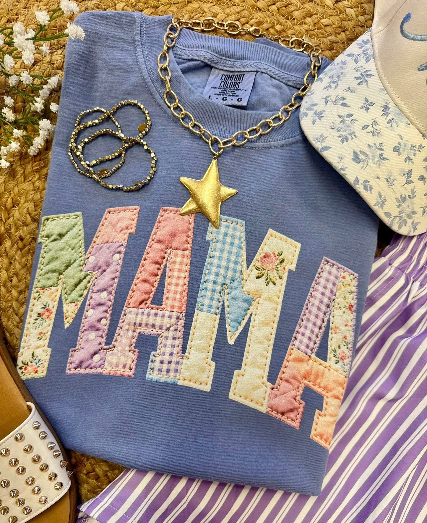 Custom Patchwork Mothers Day Tee