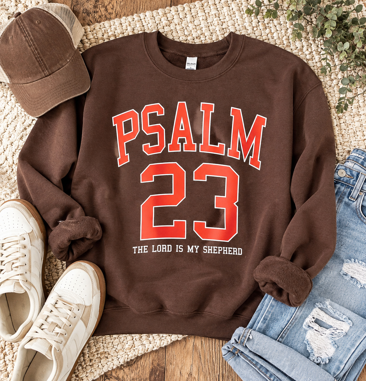 PSALM 23 VARSITY SWEATSHIRT