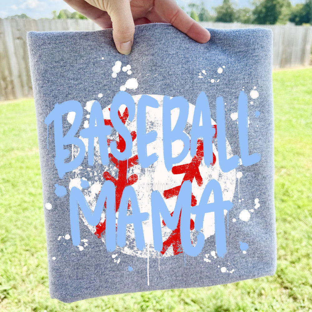 Baseball Mama Paint Splatter Tee