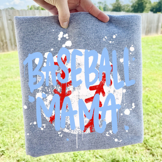 Baseball Mama Paint Splatter Tee