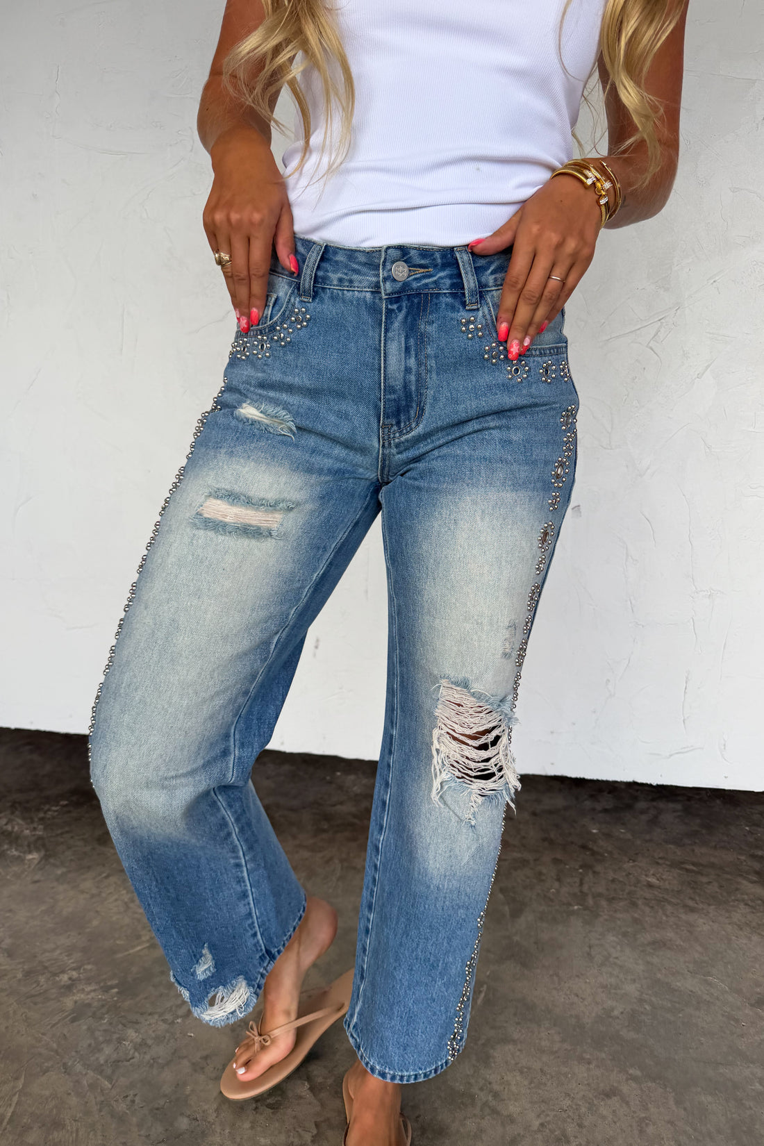 PREORDER- THE JAGGER STUDDED JEANS