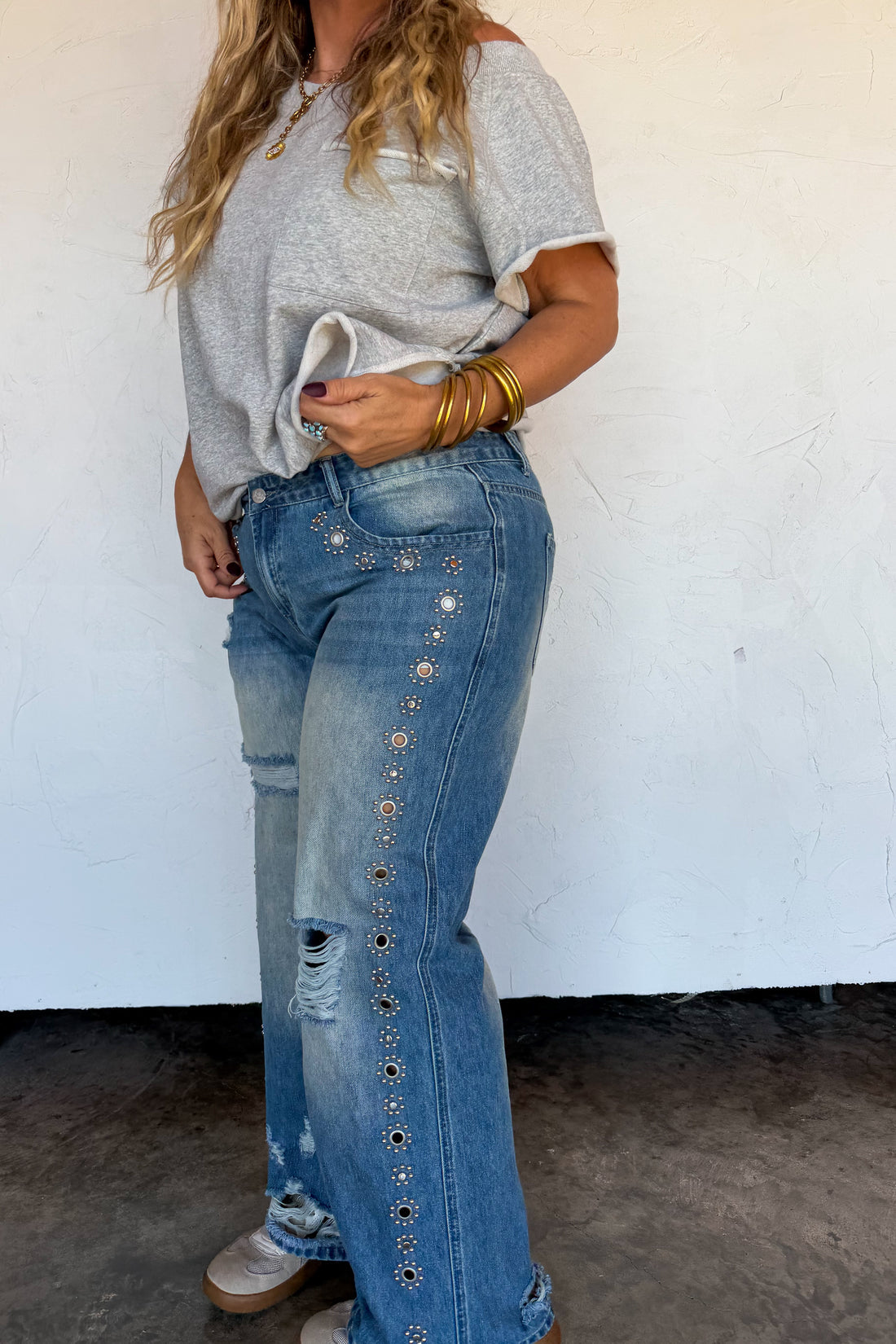 PREORDER- THE JAGGER STUDDED JEANS