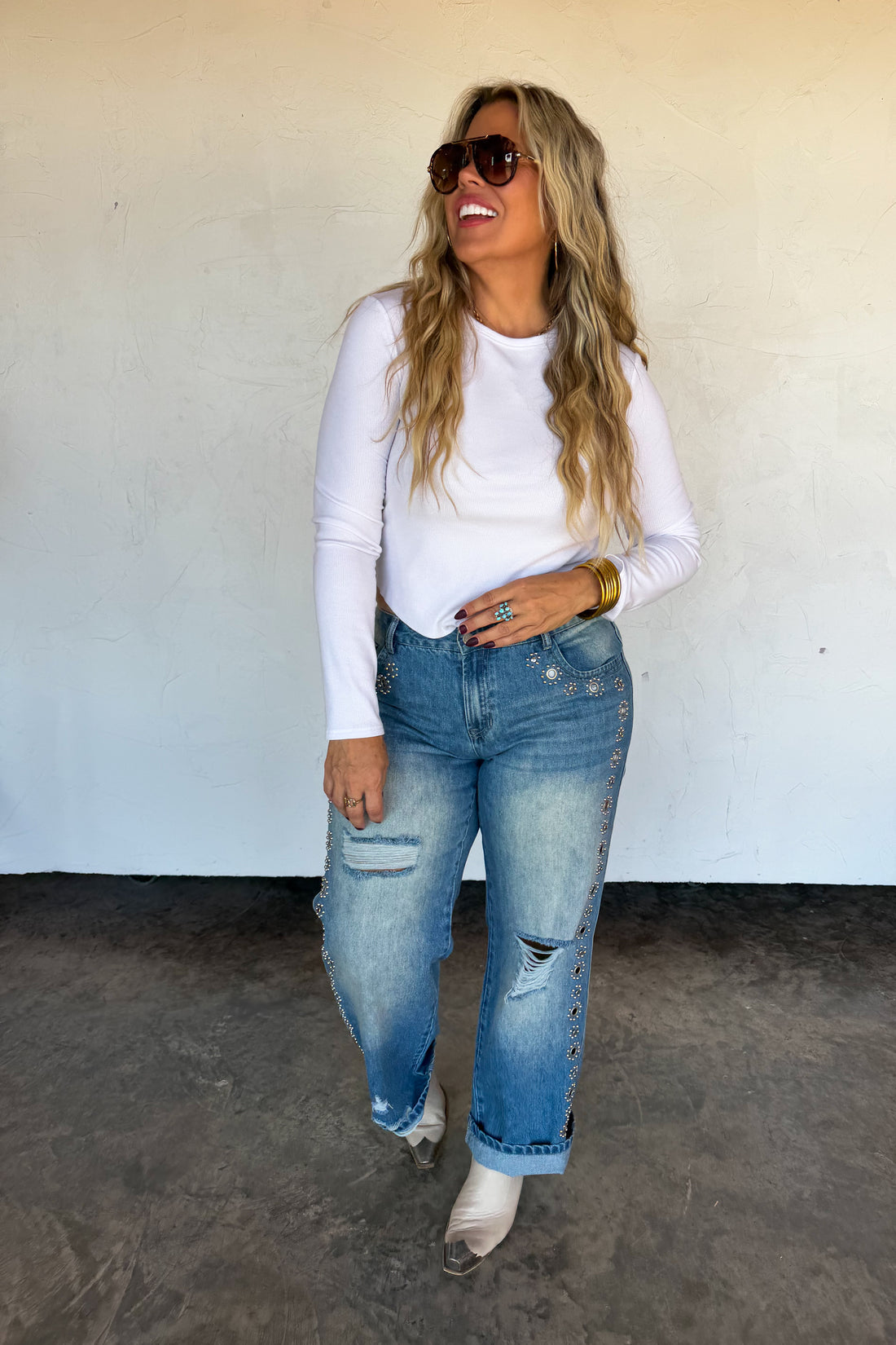 PREORDER- THE JAGGER STUDDED JEANS