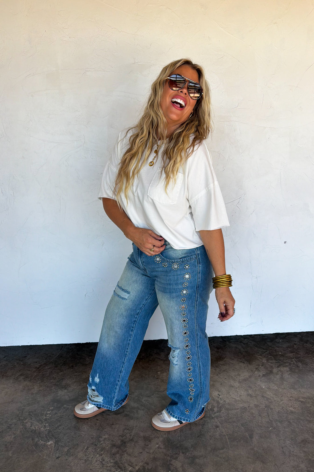 PREORDER- THE JAGGER STUDDED JEANS