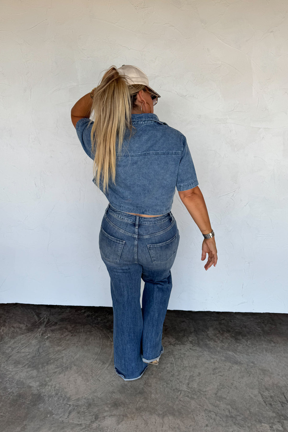 PREORDER- ANDI DENIM POCKET TOP