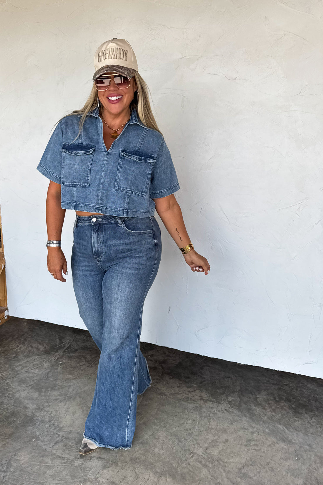 PREORDER- ANDI DENIM POCKET TOP