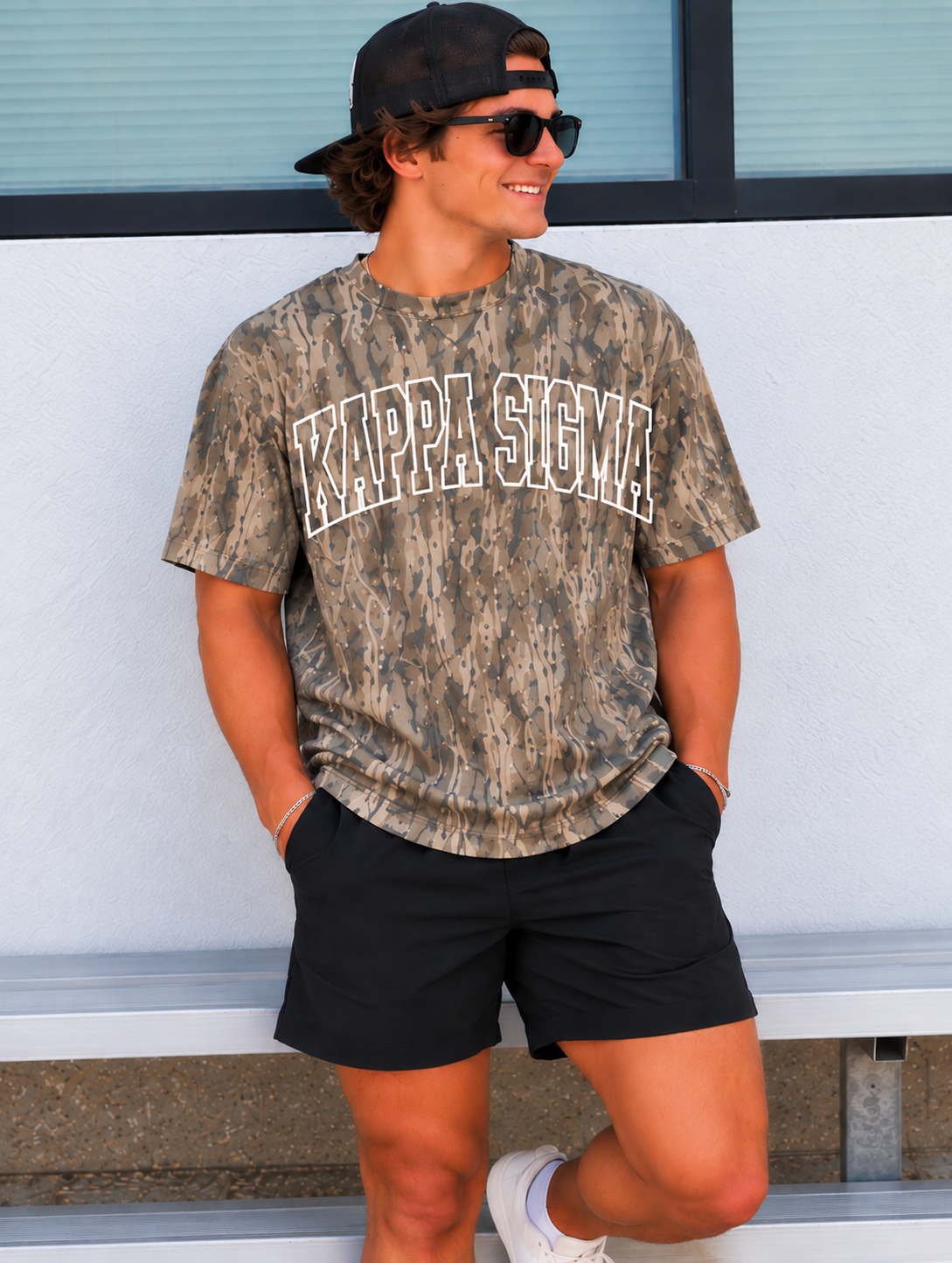 Mossy Oak Bottomland Fraternity Tee | Custom Puff Outline