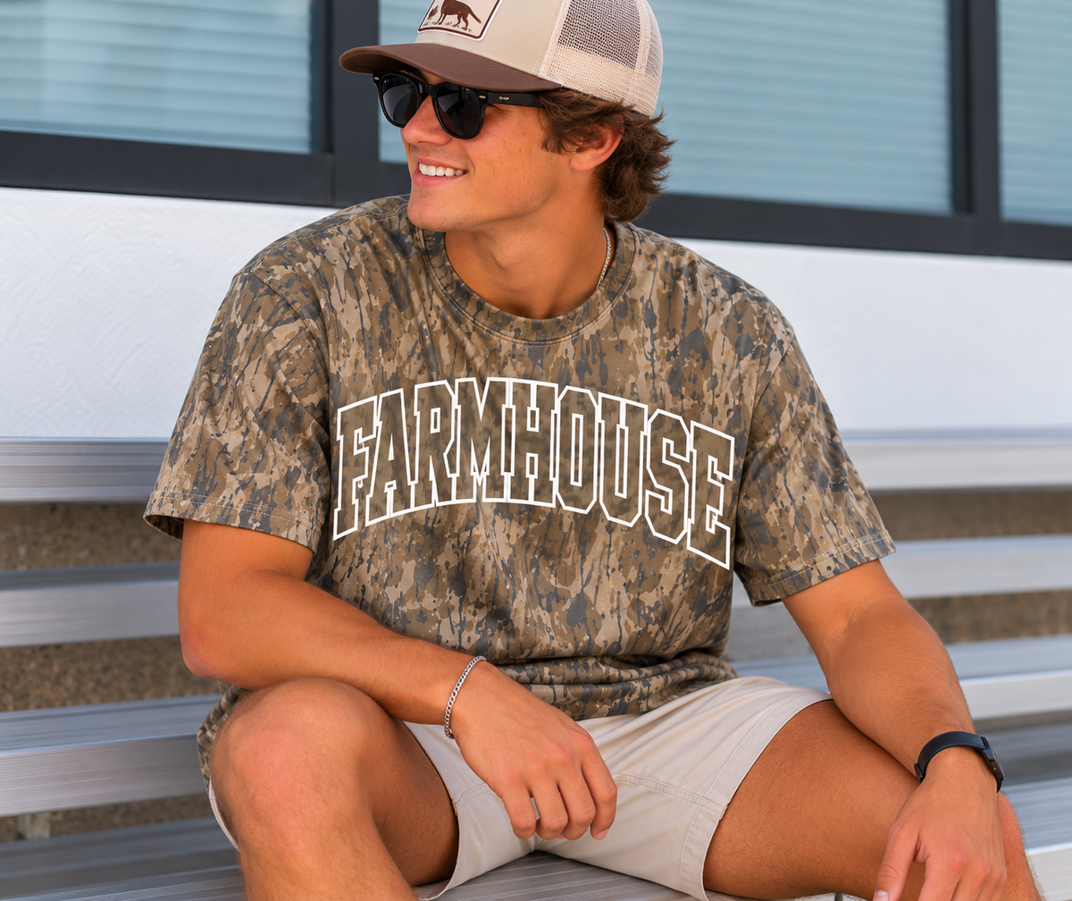 Mossy Oak Bottomland Fraternity Tee | Custom Puff Outline