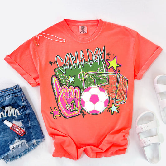 Bright Game Day Soccer Tee