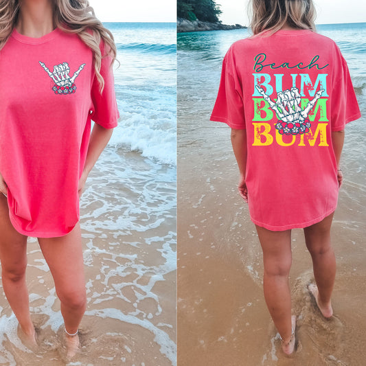 Beach Bum Stacked Front/Back Tee