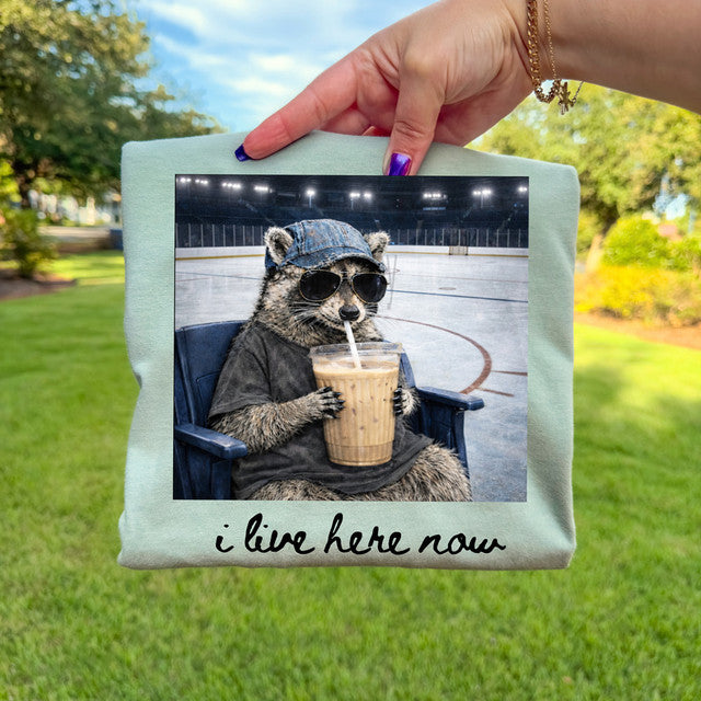 I Live Here Now Hockey Tee