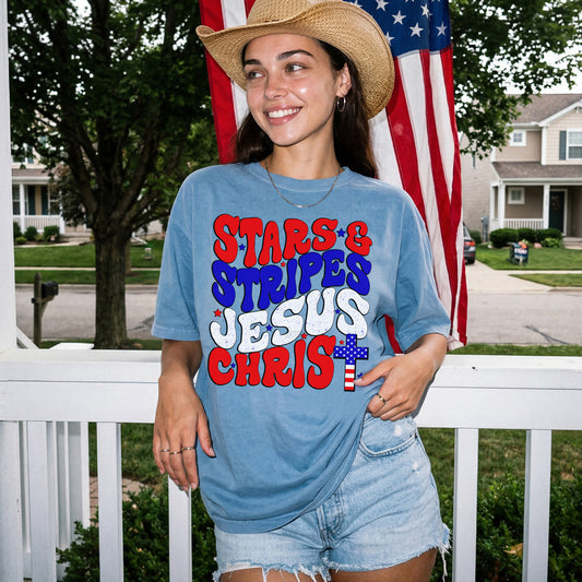 Stars, Stripes & Jesus Christ Tee