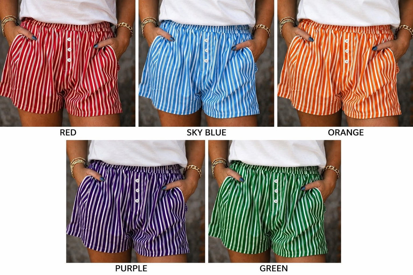 Striped Shorts - New Colors *Pre Order* ROUND 4