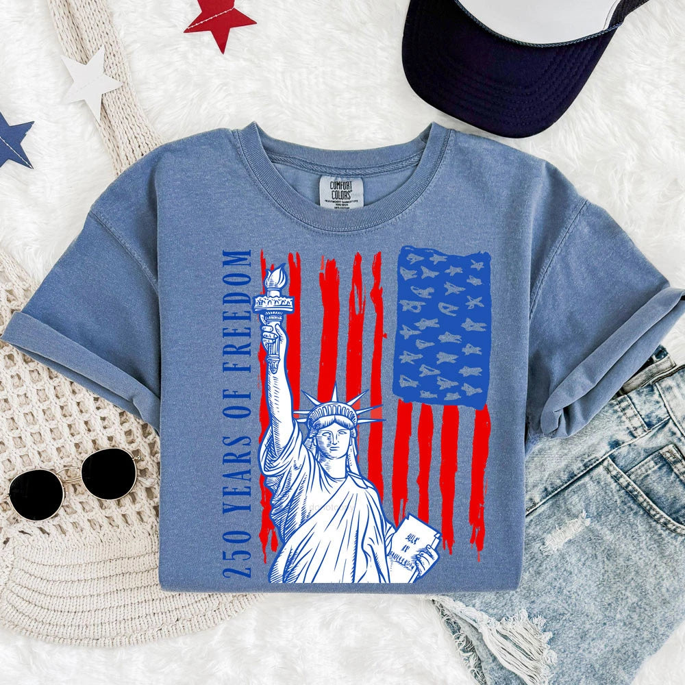 250 Years Of Freedom Statue Of Liberty Tee