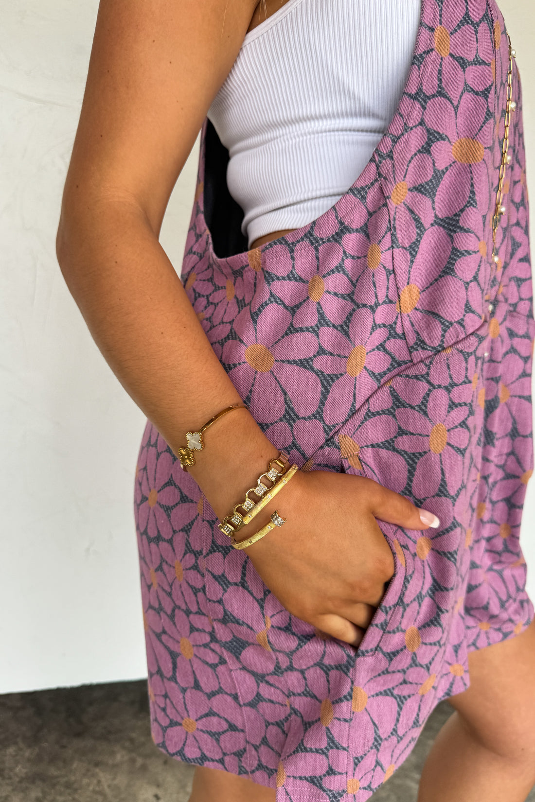 PREORDER- DENIM DAISIES- BEACH PLEASE ROMPER