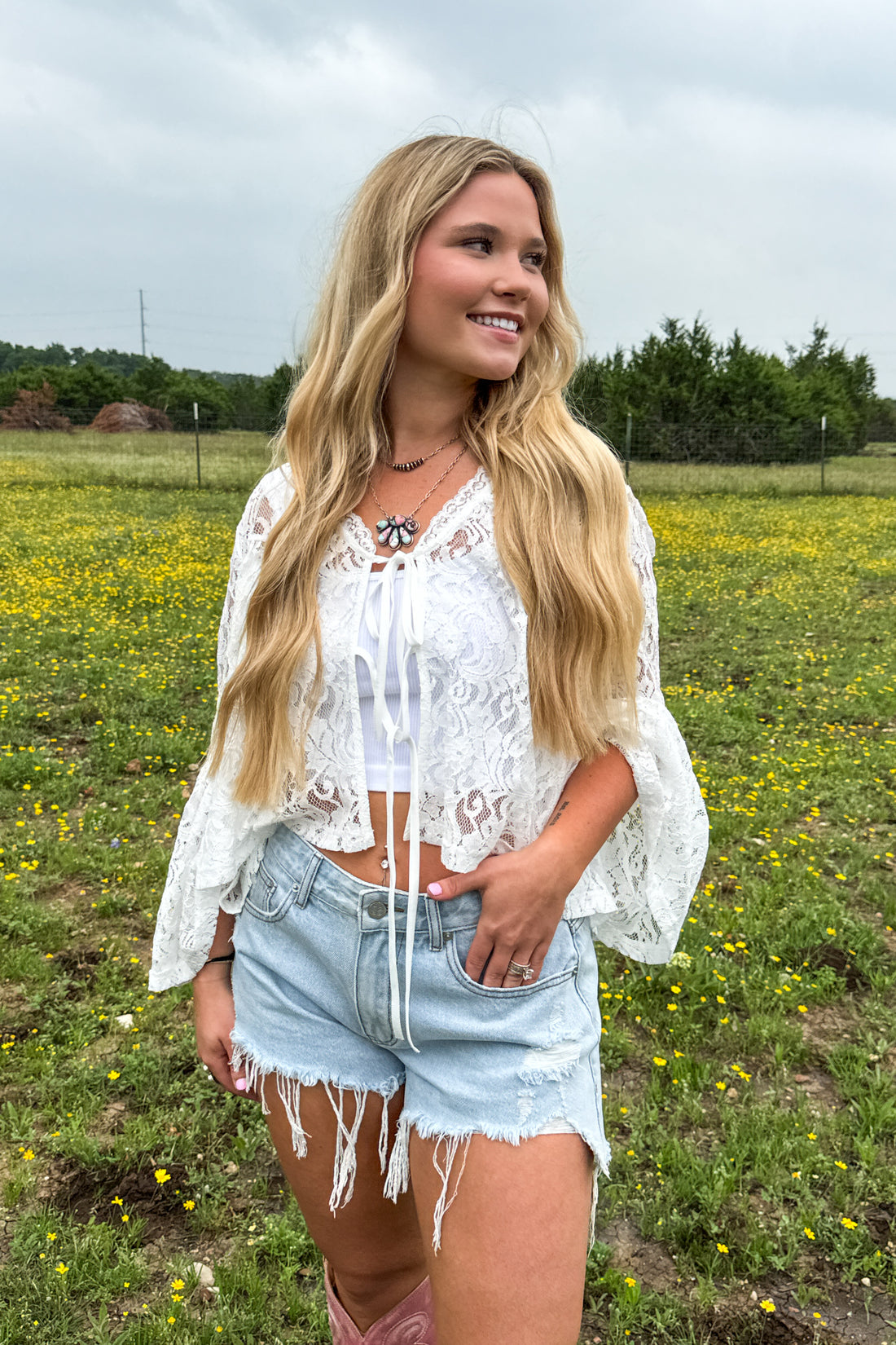 PREORDER- SWEET MAGNOLIA LACE TOP