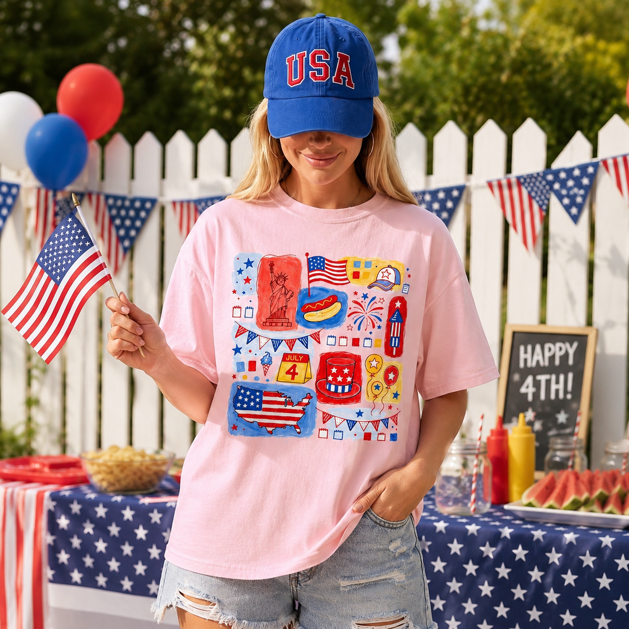 USA Icon Doodle Tee