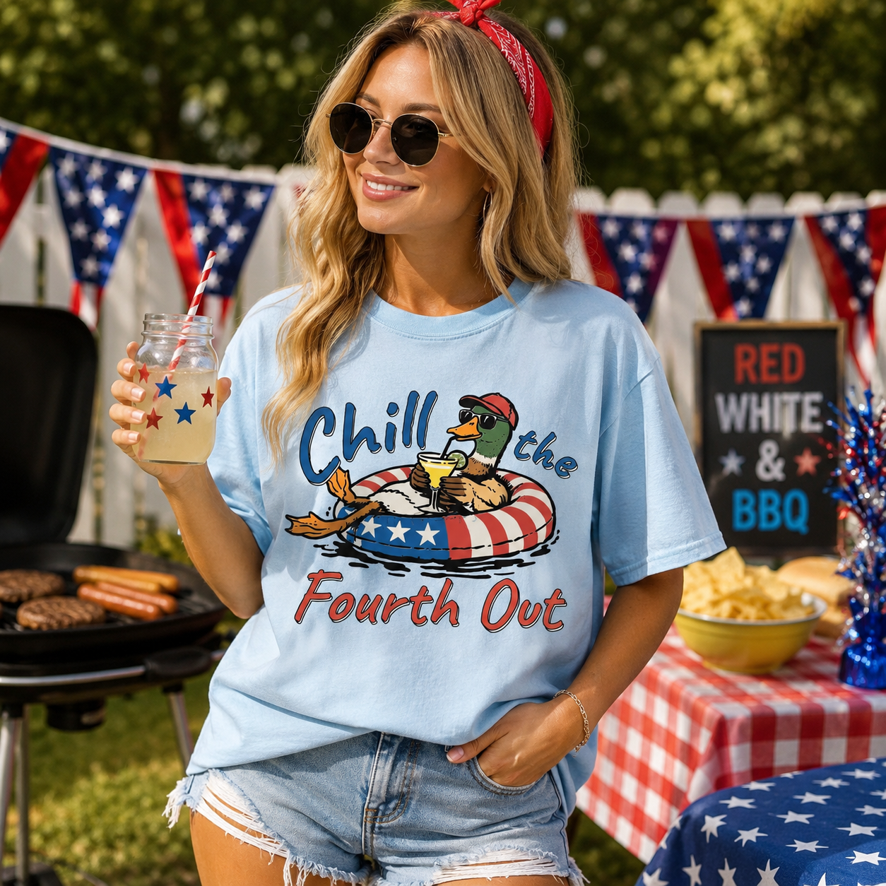 Chill The Fourth Out Duck Tee