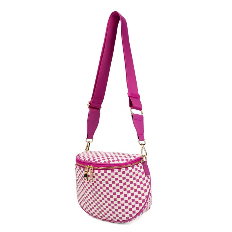 Woven Checkered Crossbody Bag *Pre Order* 22 Colors