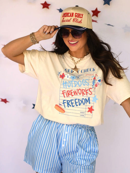 Guest Check Hotdogs Freedom Fireworks Tee/Tank