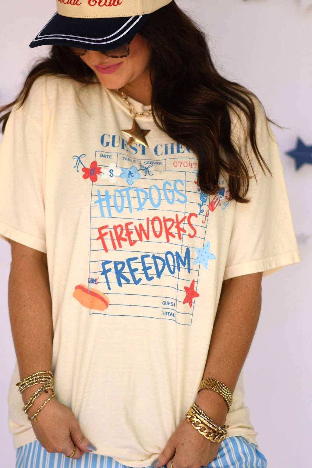 Guest Check Hotdogs Freedom Fireworks Tee/Tank