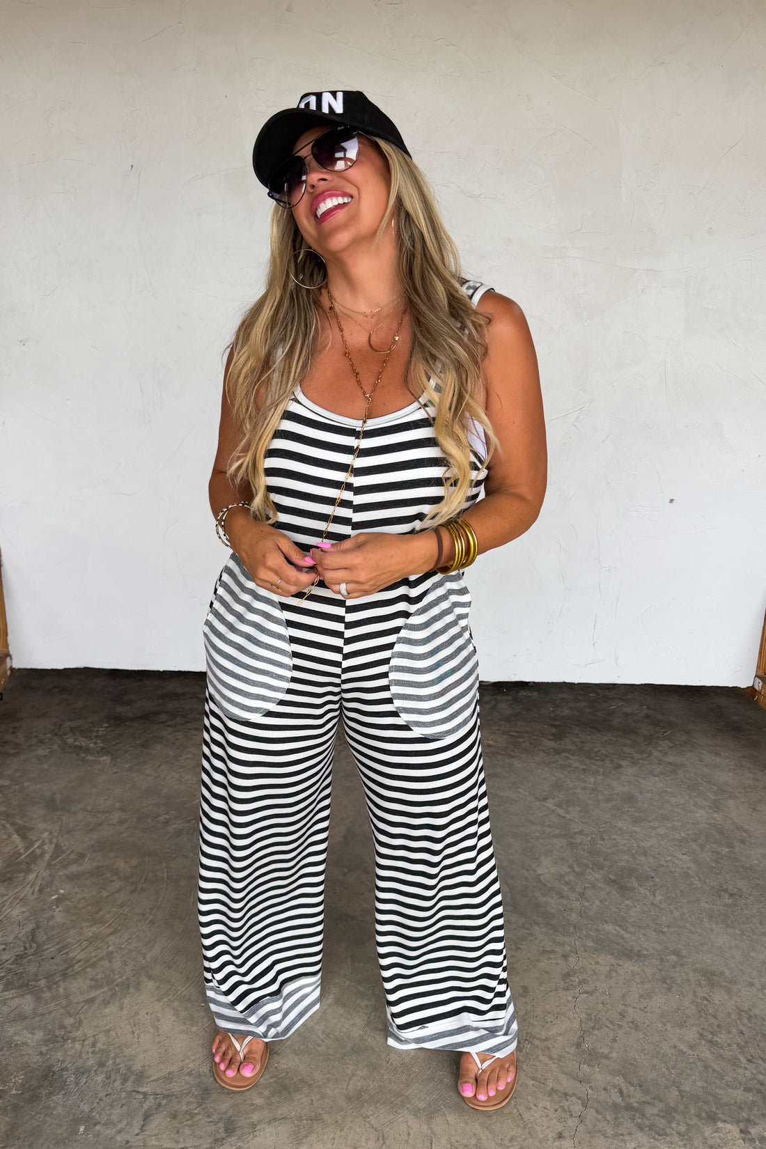 PREORDER- RICKI STRIPE TERRY ROMPER