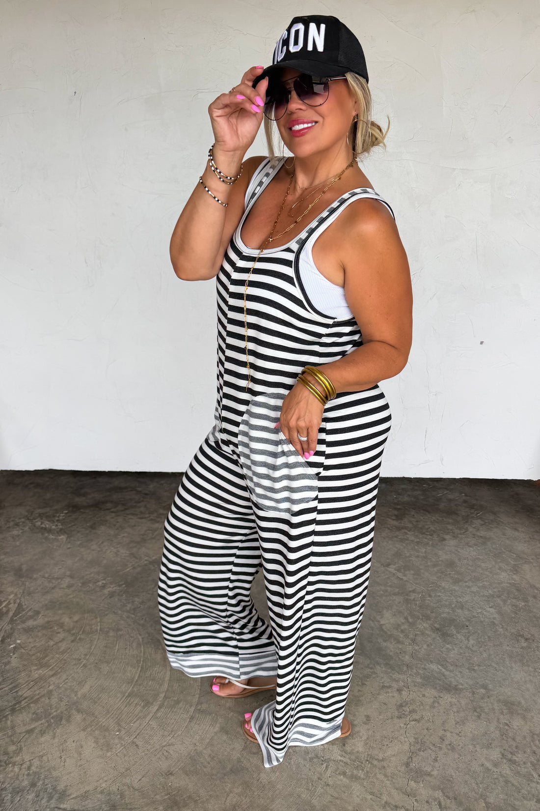 PREORDER- RICKI STRIPE TERRY ROMPER