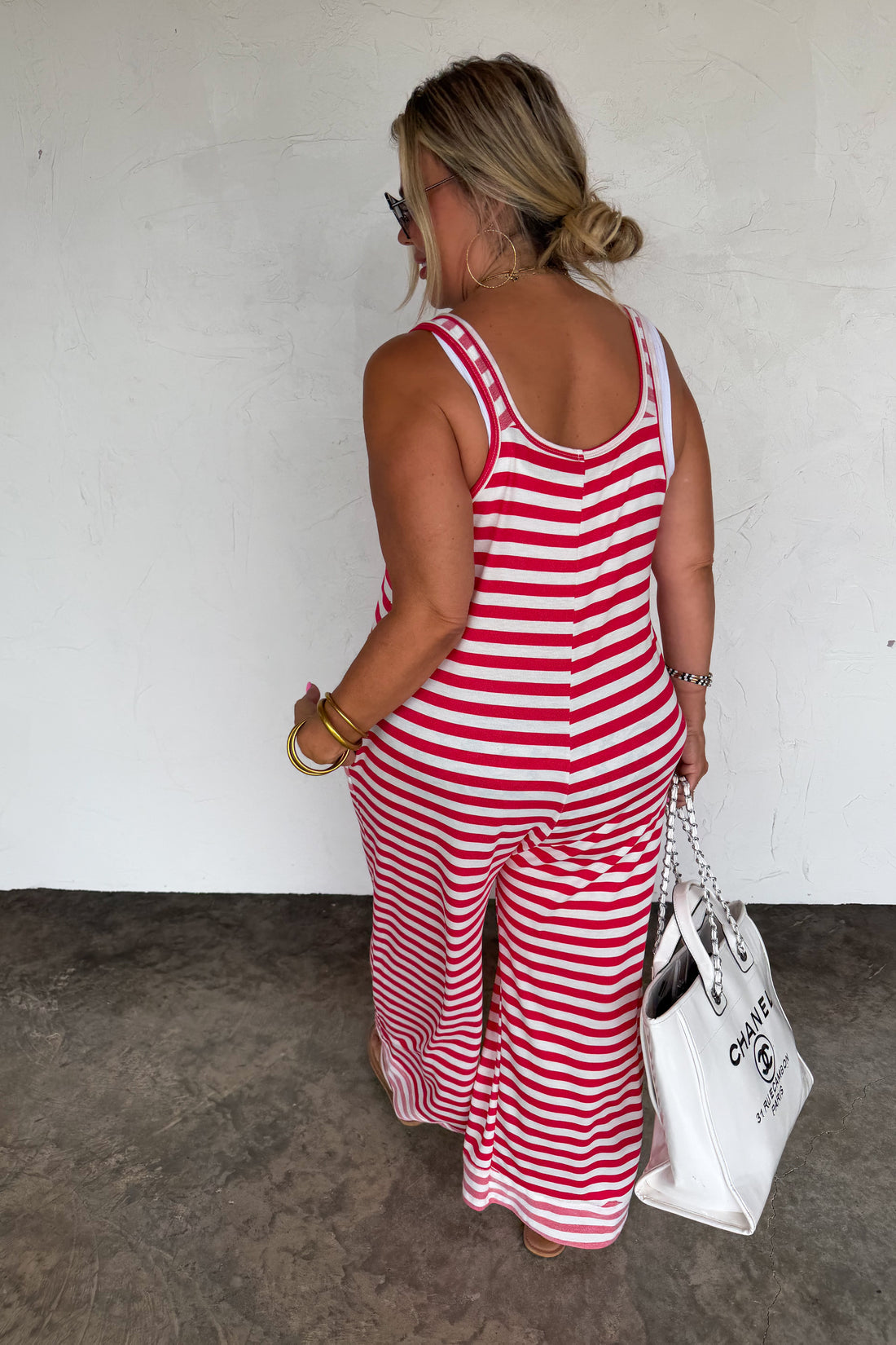 PREORDER- RICKI STRIPE TERRY ROMPER