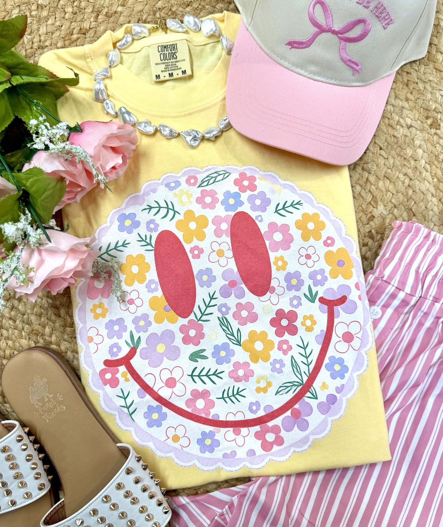 Floral Smiley Tee