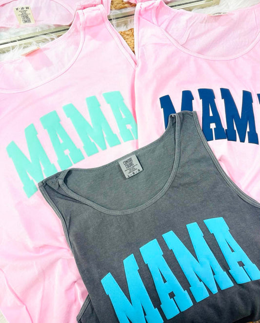 Custom Puff Comfort Colors Tank | Personalized Mama Tank