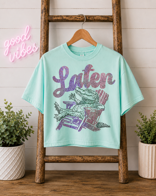 Lator Gator Spangle Tee | Regular + Boxy Fit Options