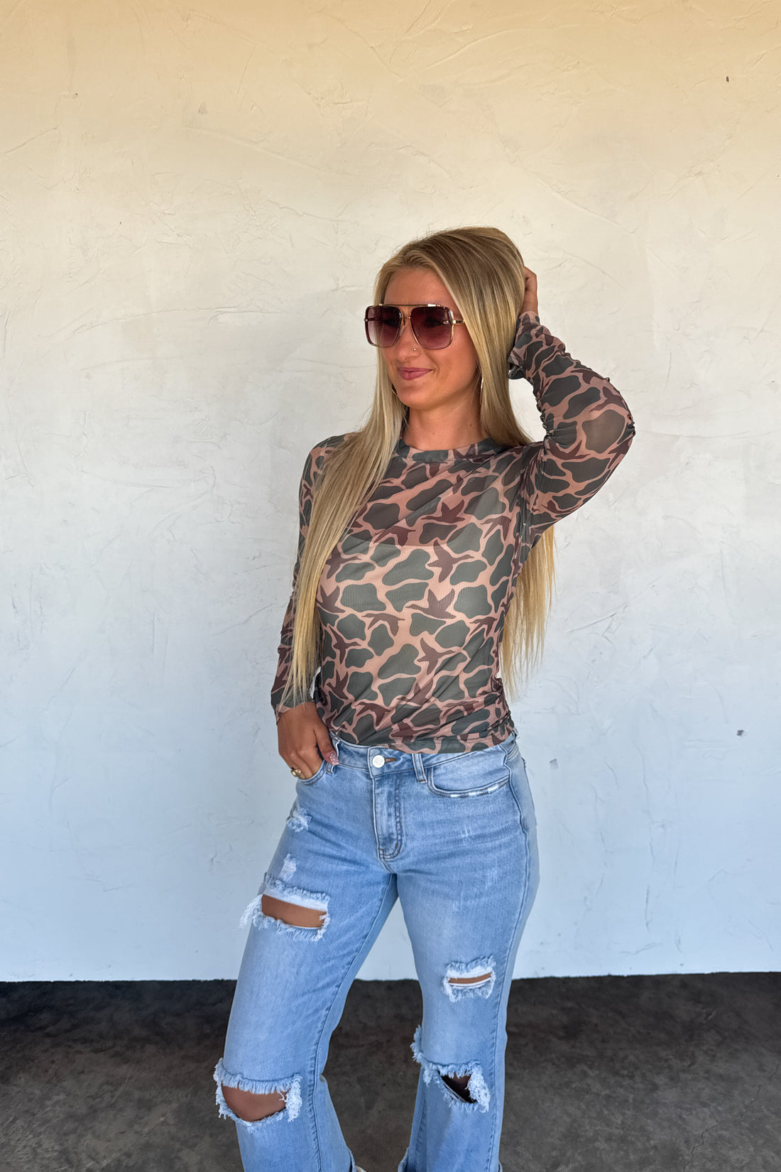 PREORDER- HUNTING DRESS IT UP MESH TOPS