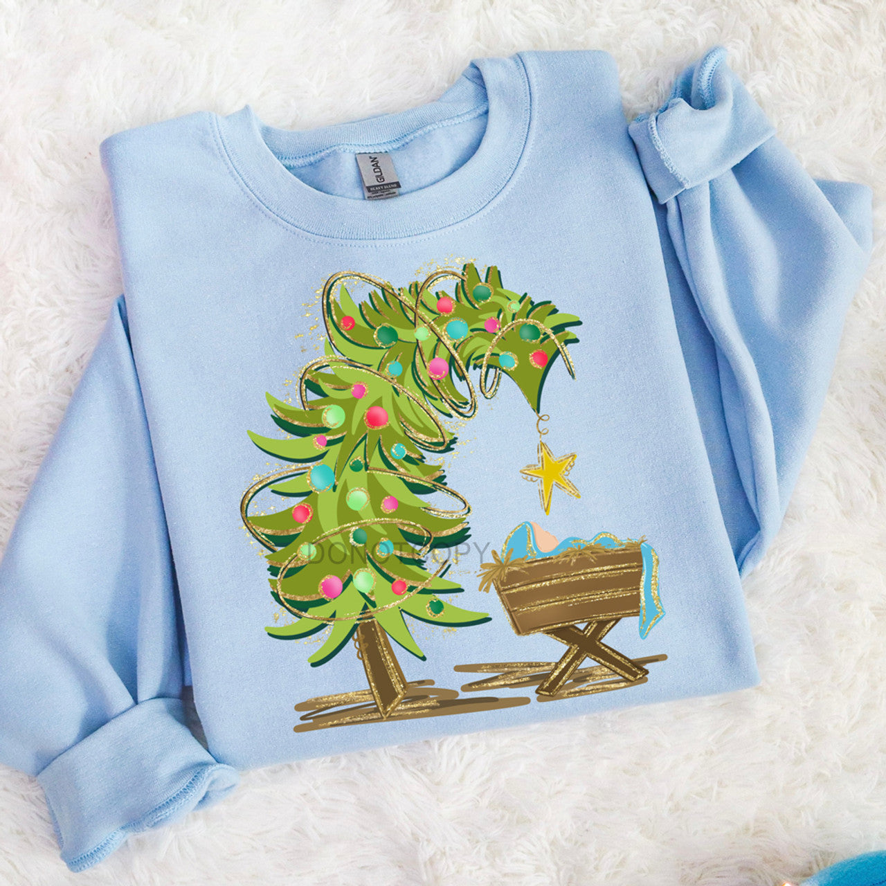 Leaning Tree & Manger Sweatshirt
