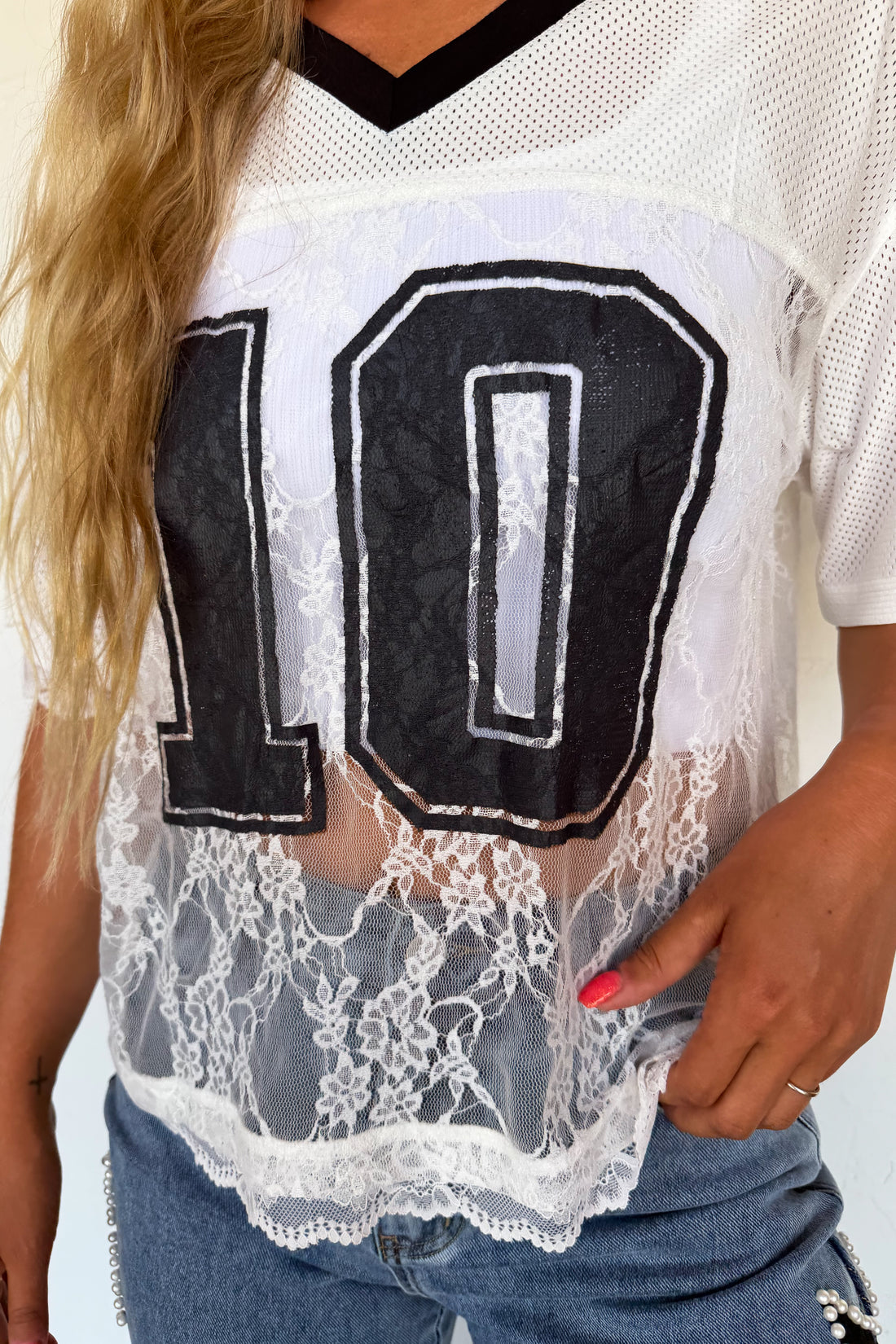 PREORDER- BLEACHER BABE LACE JERSEY