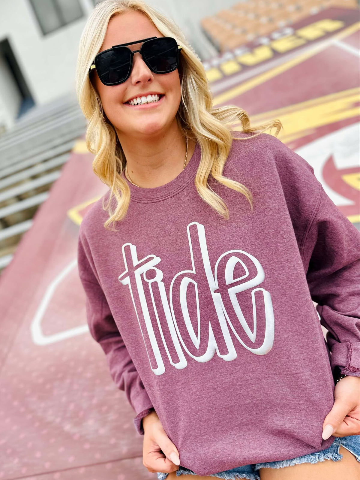 CUSTOM HAND DRAWN 3D PUFF GAME DAY SWEATSHIRT