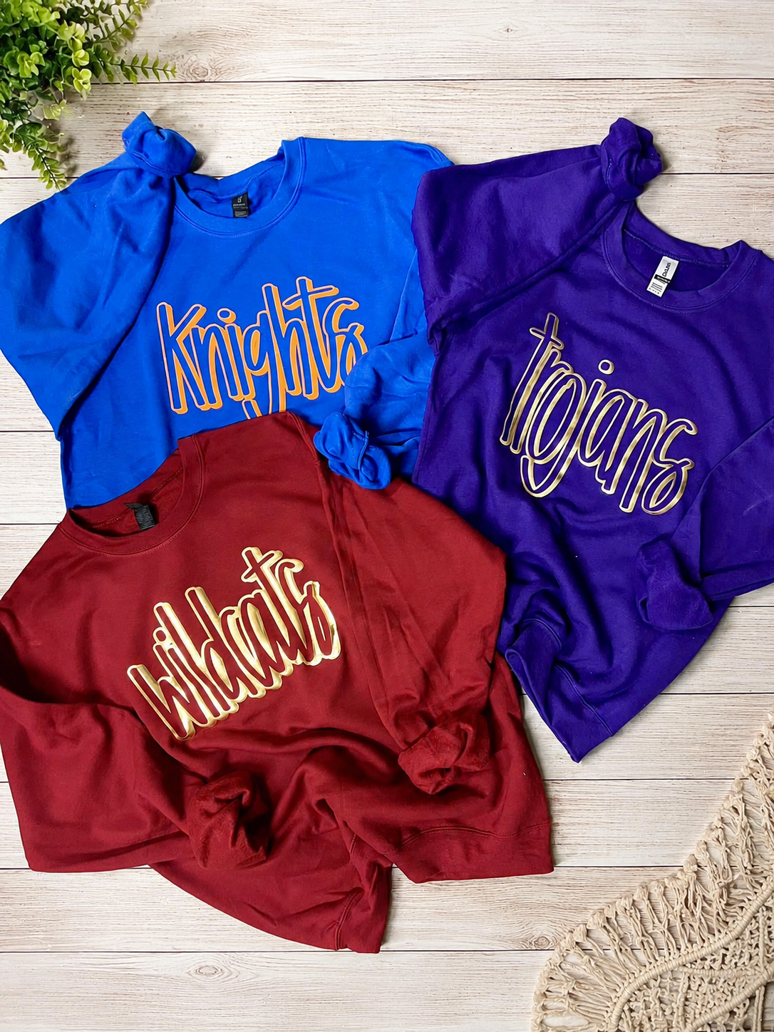 CUSTOM HAND DRAWN 3D PUFF GAME DAY SWEATSHIRT