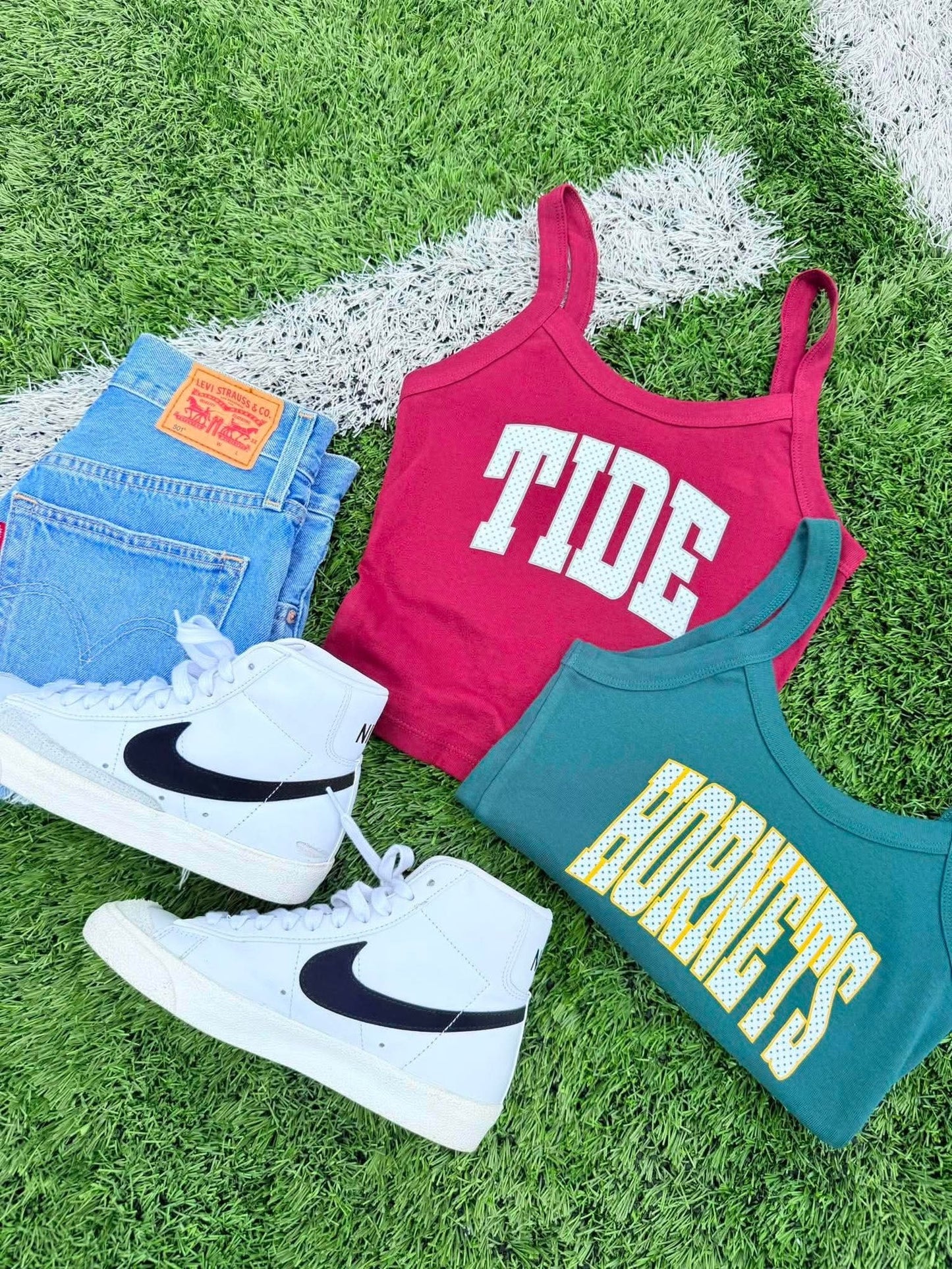 Custom Game Day Spaghetti Strap Tank | Bella Canvas Tank