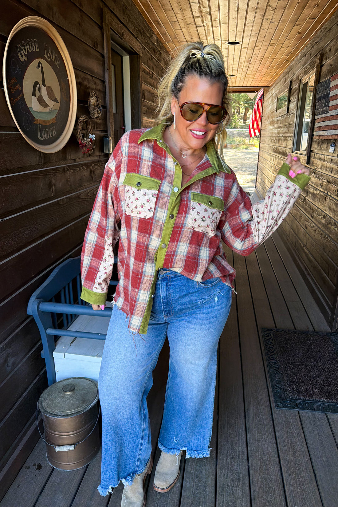PREORDER- SCARLETT PLAID SHACKET